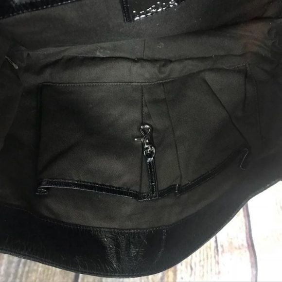 Kooba Black Patent Leather Messenger Crossbody Bag - Picture 7 of 9